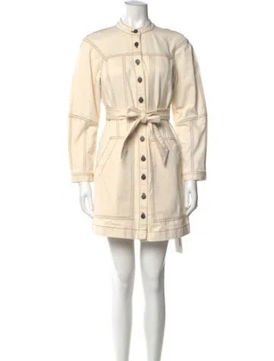 Pre-owned Veronica Beard Mini Dress In Neutral