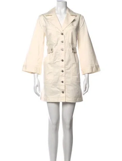 Pre-owned Veronica Beard Mini Dress In Neutral