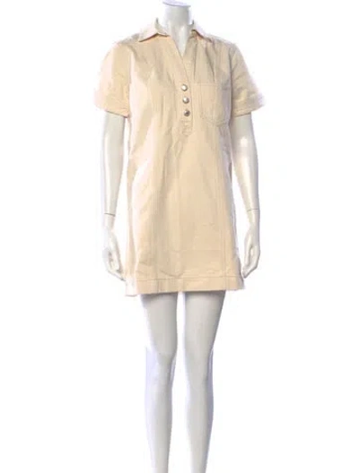 Pre-owned Veronica Beard Mini Dress In Neutral