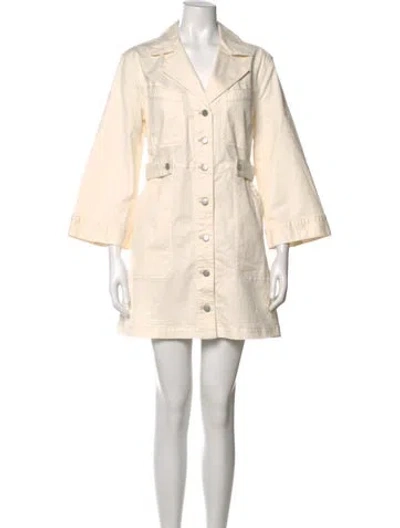 Pre-owned Veronica Beard Mini Dress In Neutral