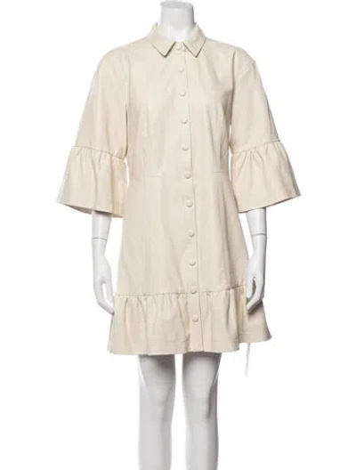 Pre-owned Veronica Beard Mini Dress In Neutrals