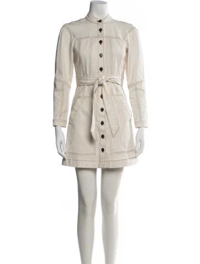 Pre-owned Veronica Beard Mini Dress In Neutrals