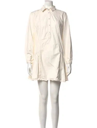 Pre-owned Veronica Beard Mini Dress In Neutrals