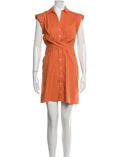 Pre-owned Veronica Beard Mini Dress In Orange
