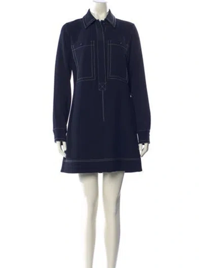 Pre-owned Veronica Beard Mini Dress W/ Tags In Blue