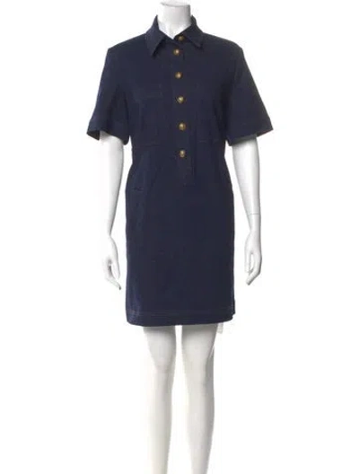 Pre-owned Veronica Beard Mini Dress W/ Tags In Blue