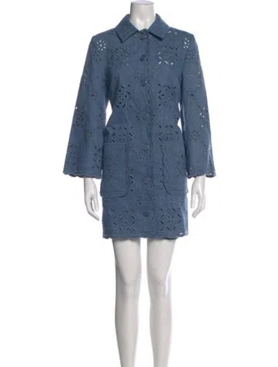Pre-owned Veronica Beard Mini Dress W/ Tags In Blue