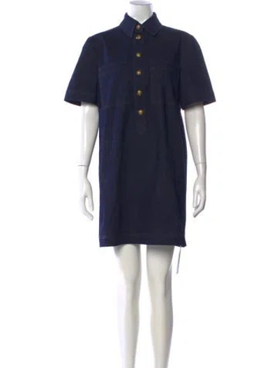 Pre-owned Veronica Beard Mini Dress W/ Tags In Blue