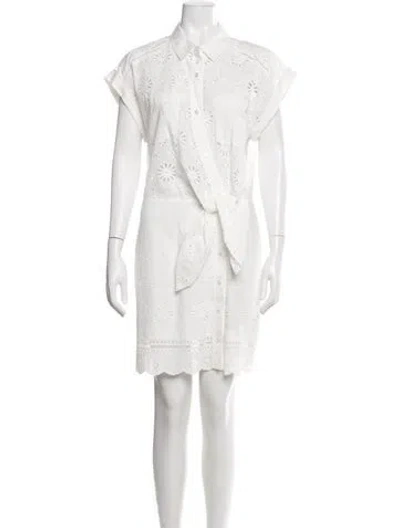 Pre-owned Veronica Beard Mini Dress In White