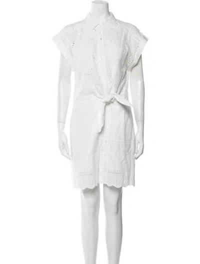 Pre-owned Veronica Beard Mini Dress In White