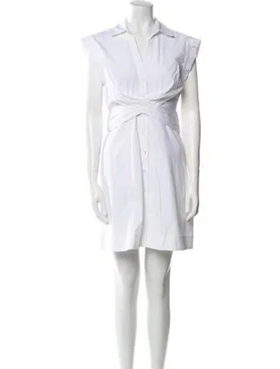 Pre-owned Veronica Beard Mini Dress In White