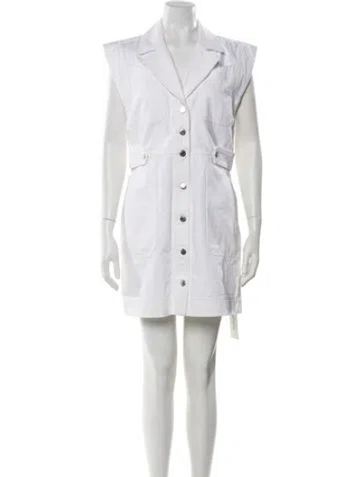 Pre-owned Veronica Beard Mini Dress In White