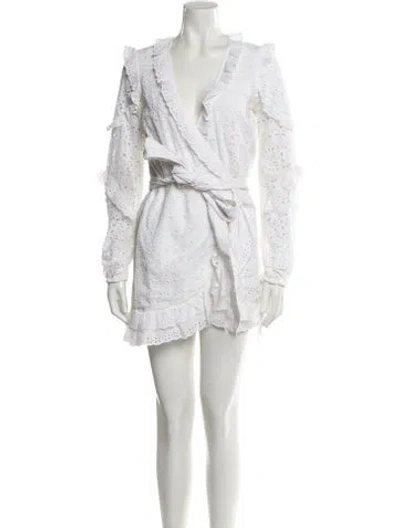 Pre-owned Veronica Beard Mini Dress In White