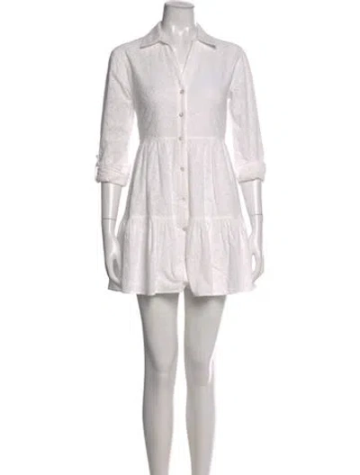 Pre-owned Veronica Beard Mini Dress In White