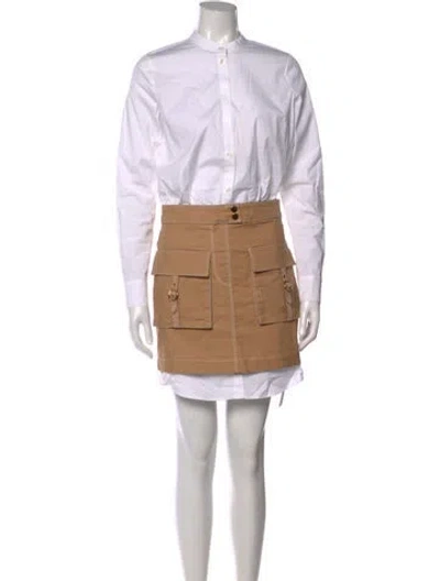 Pre-owned Veronica Beard Mini Dress In White