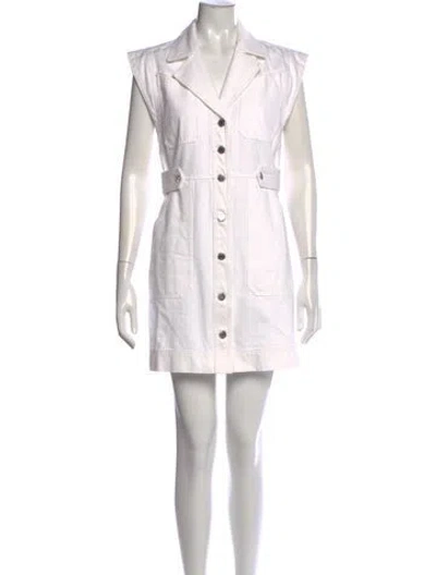 Pre-owned Veronica Beard Mini Dress In White