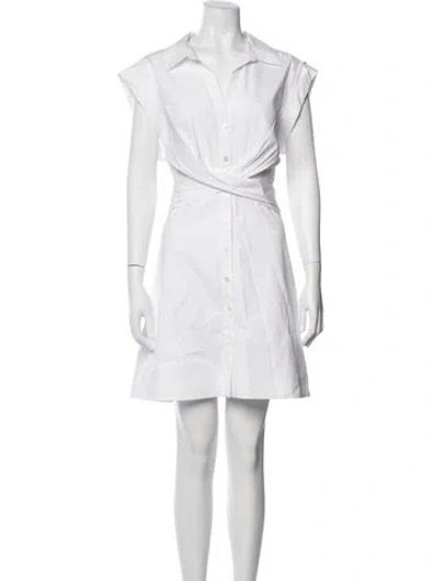 Pre-owned Veronica Beard Mini Dress In White