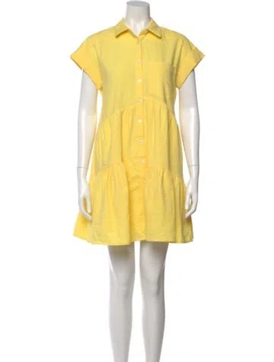 Pre-owned Veronica Beard Mini Dress In Yellow
