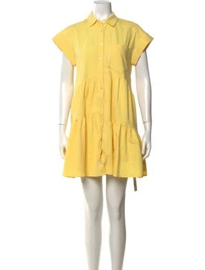 Pre-owned Veronica Beard Mini Dress In Yellow