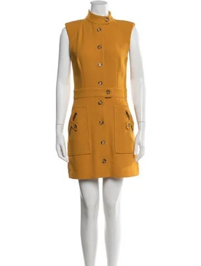 Pre-owned Veronica Beard Mini Dress In Yellow