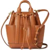 Veronica Beard Goody Mini Leather Crossbody Bag In Hazelwood