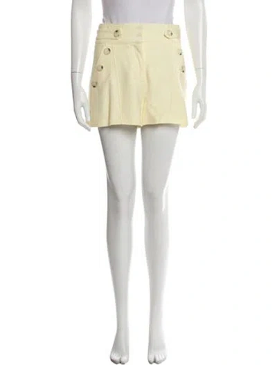 Pre-owned Veronica Beard Mini Shorts In Yellow