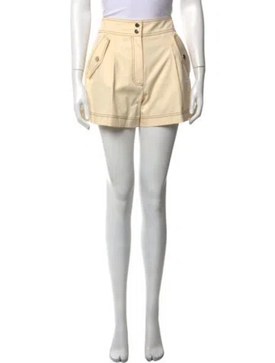 Pre-owned Veronica Beard Mini Shorts In Yellow