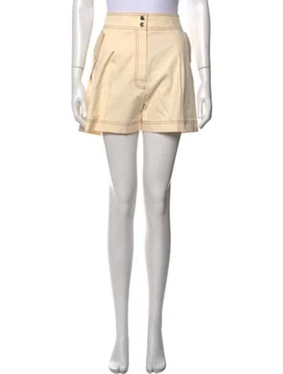 Pre-owned Veronica Beard Mini Shorts In Yellow