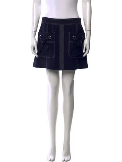 Pre-owned Veronica Beard Mini Skirt In Black