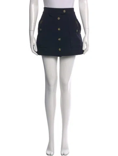 Pre-owned Veronica Beard Mini Skirt In Blue