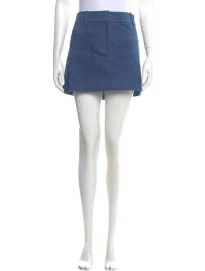Pre-owned Veronica Beard Mini Skirt In Blue