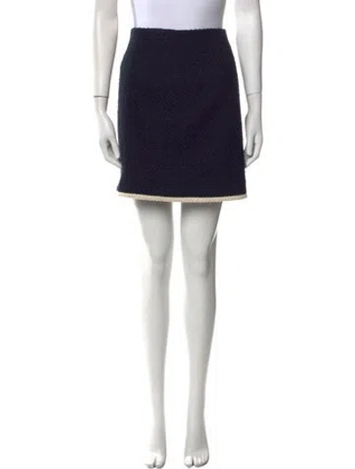 Pre-owned Veronica Beard Mini Skirt In Blue