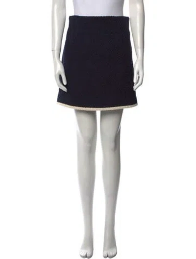 Pre-owned Veronica Beard Mini Skirt In Blue