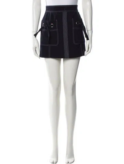 Pre-owned Veronica Beard Mini Skirt In Blue