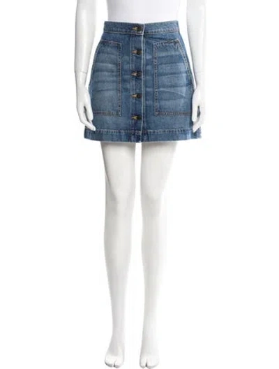 Pre-owned Veronica Beard Mini Skirt In Blue