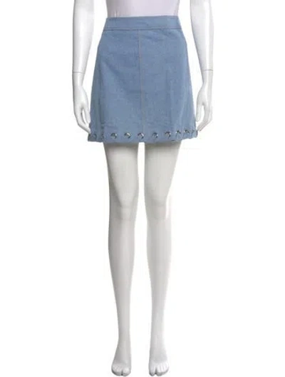 Pre-owned Veronica Beard Mini Skirt In Blue