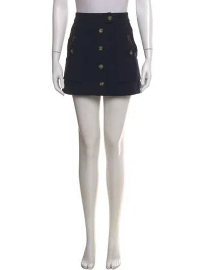 Pre-owned Veronica Beard Mini Skirt In Blue