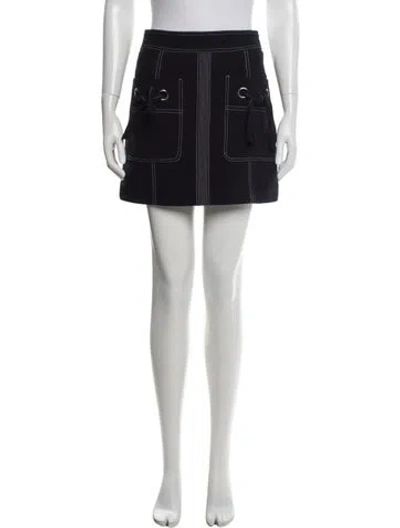 Pre-owned Veronica Beard Mini Skirt In Blue