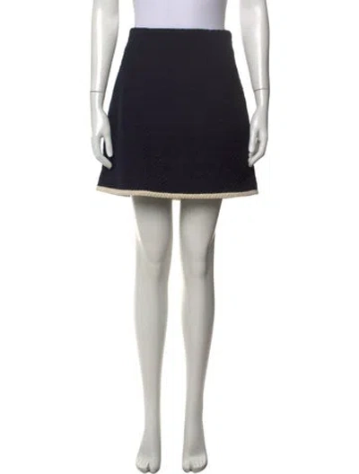 Pre-owned Veronica Beard Mini Skirt In Blue