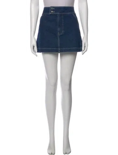 Pre-owned Veronica Beard Mini Skirt In Blue