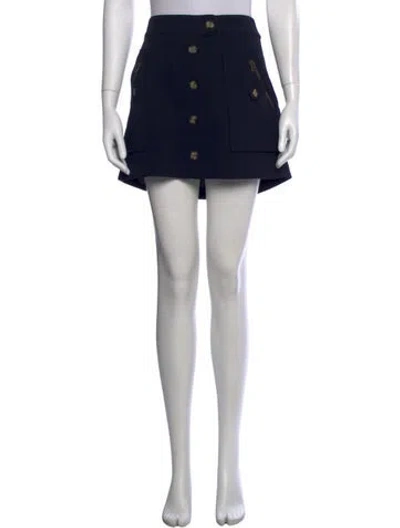 Pre-owned Veronica Beard Mini Skirt In Blue