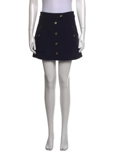 Pre-owned Veronica Beard Mini Skirt In Blue