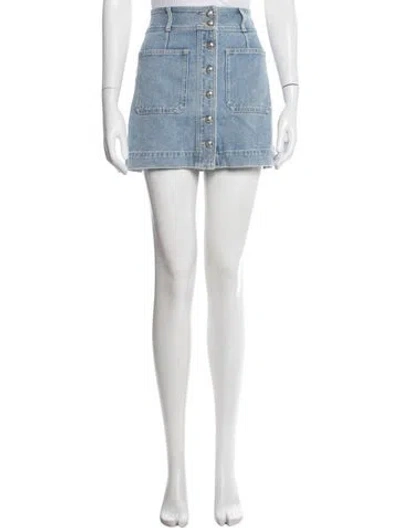Pre-owned Veronica Beard Mini Skirt In Blue