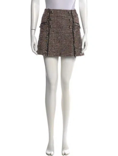 Pre-owned Veronica Beard Mini Skirt In Brown
