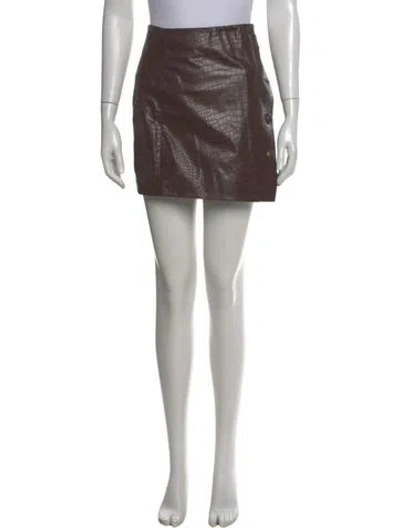 Pre-owned Veronica Beard Mini Skirt In Brown