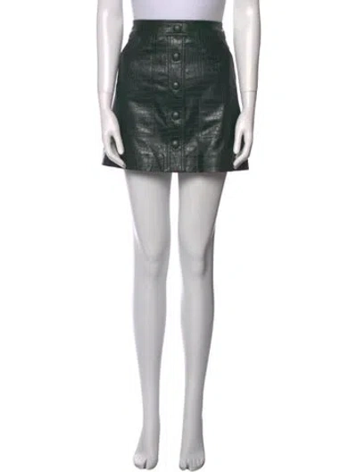 Pre-owned Veronica Beard Mini Skirt In Green