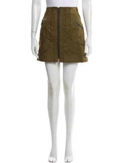 Pre-owned Veronica Beard Mini Skirt In Green