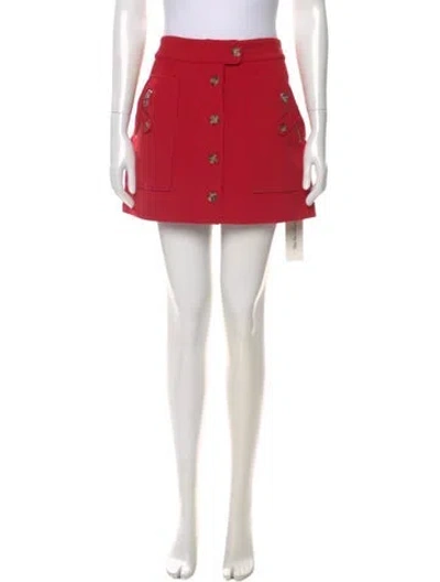 Pre-owned Veronica Beard Mini Skirt In Red