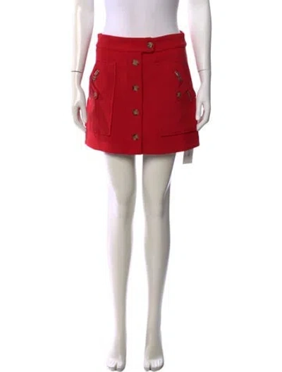 Pre-owned Veronica Beard Mini Skirt In Red