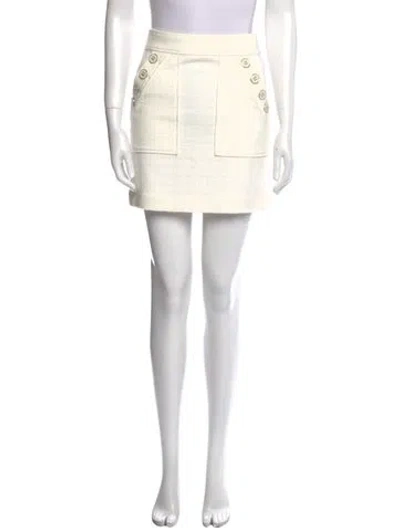 Pre-owned Veronica Beard Mini Skirt W/ Tags In White